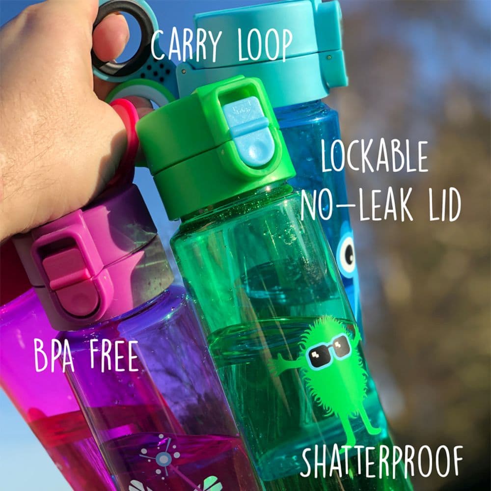 Hugga Green Flip Clip Water Bottle