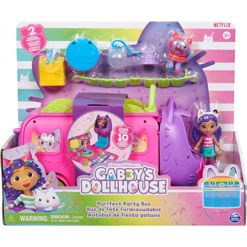 image Gabby's Dollhouse Purrfect Party Bus Playset