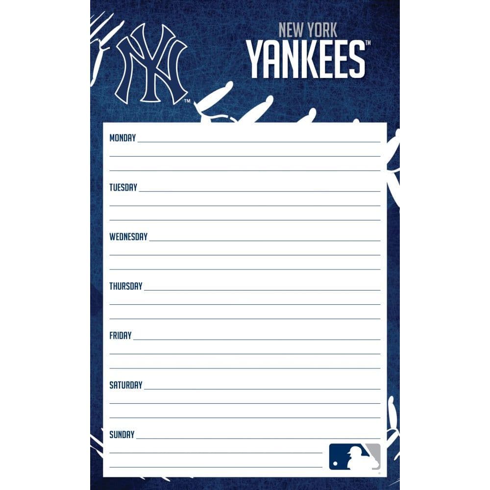 New York Yankees Weekly Planner