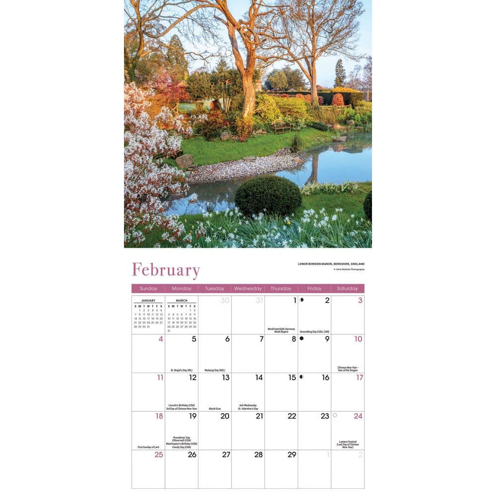 Gardens 2024 Mini Wall Calendar