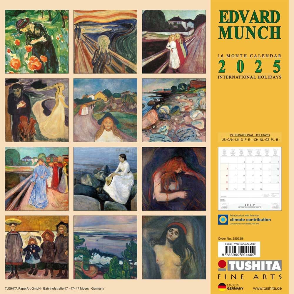 Munch 2025 Wall Calendar First Alternate Image width="1000" height="1000"