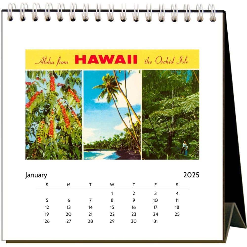 Nostalgic Hawaii 2025 Easel Desk Calendar Second Alternate Image width="1000" height="1000"