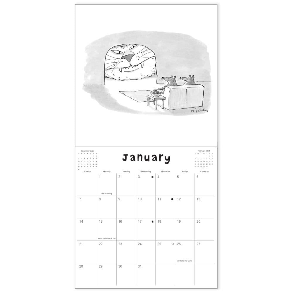 Cat & Mouse Cartoons 2024 Wall Calendar