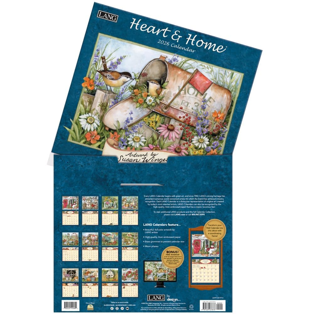 Heart and Home 2026 Wall Calendar by Susan Winget_ALT3