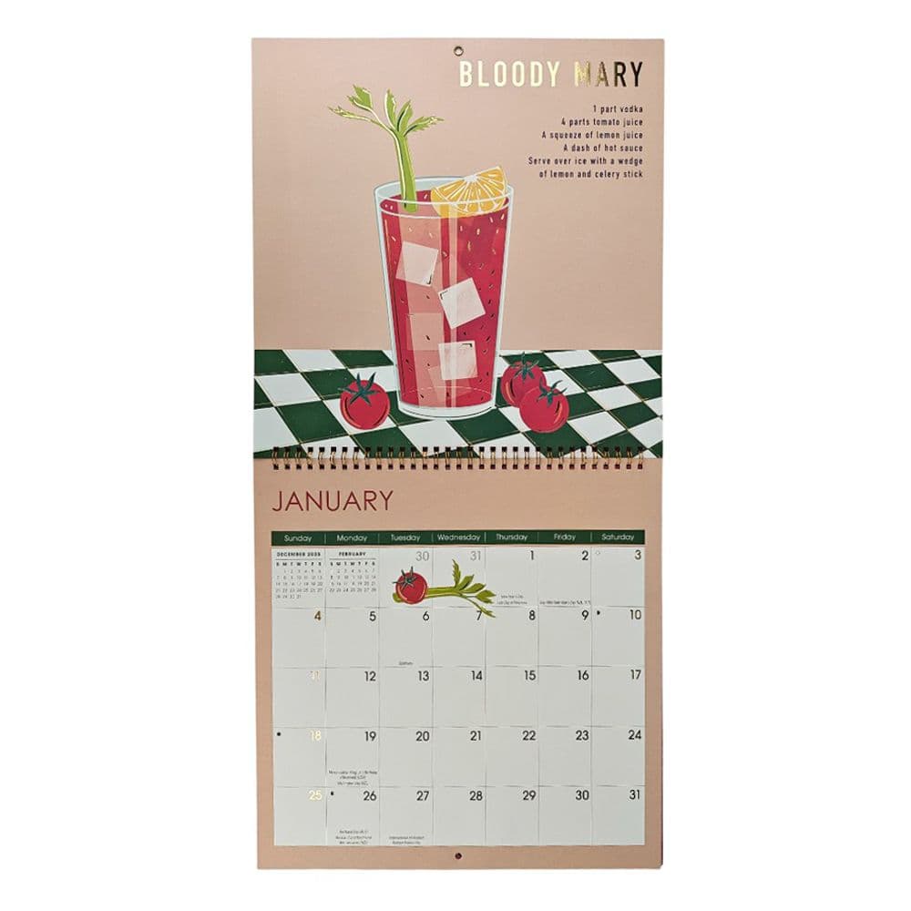 Cocktail Edit 2026 Spiral Wall Calendar Second Alternate Image