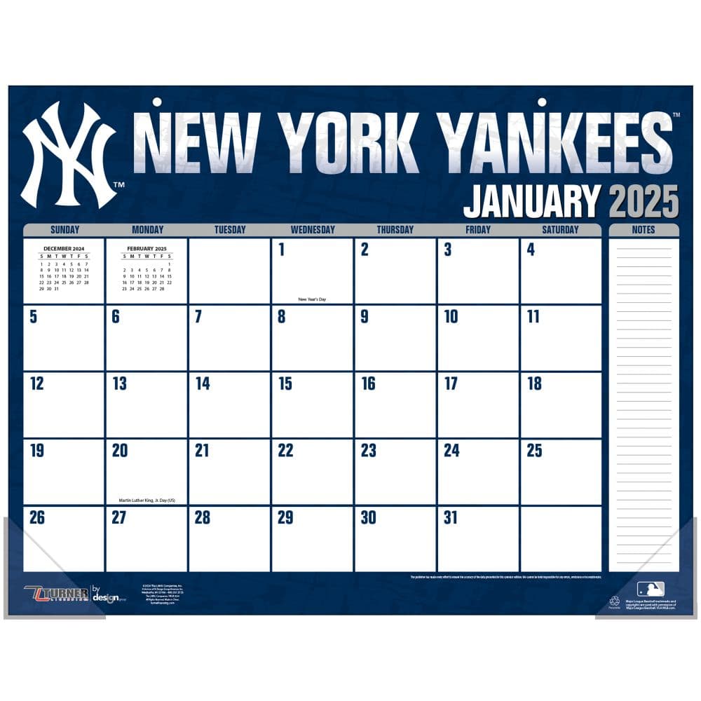 MLB New York Yankees 2025 Desk Pad First Alternate Image