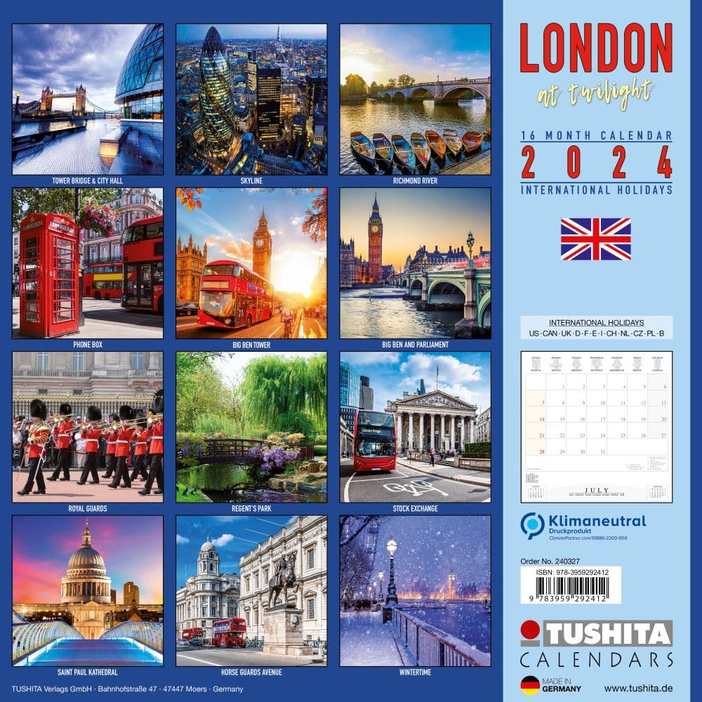 London At Twilight 2024 Wall Calendar First Alternate Image width=&quot;1000&quot; height=&quot;1000&quot;