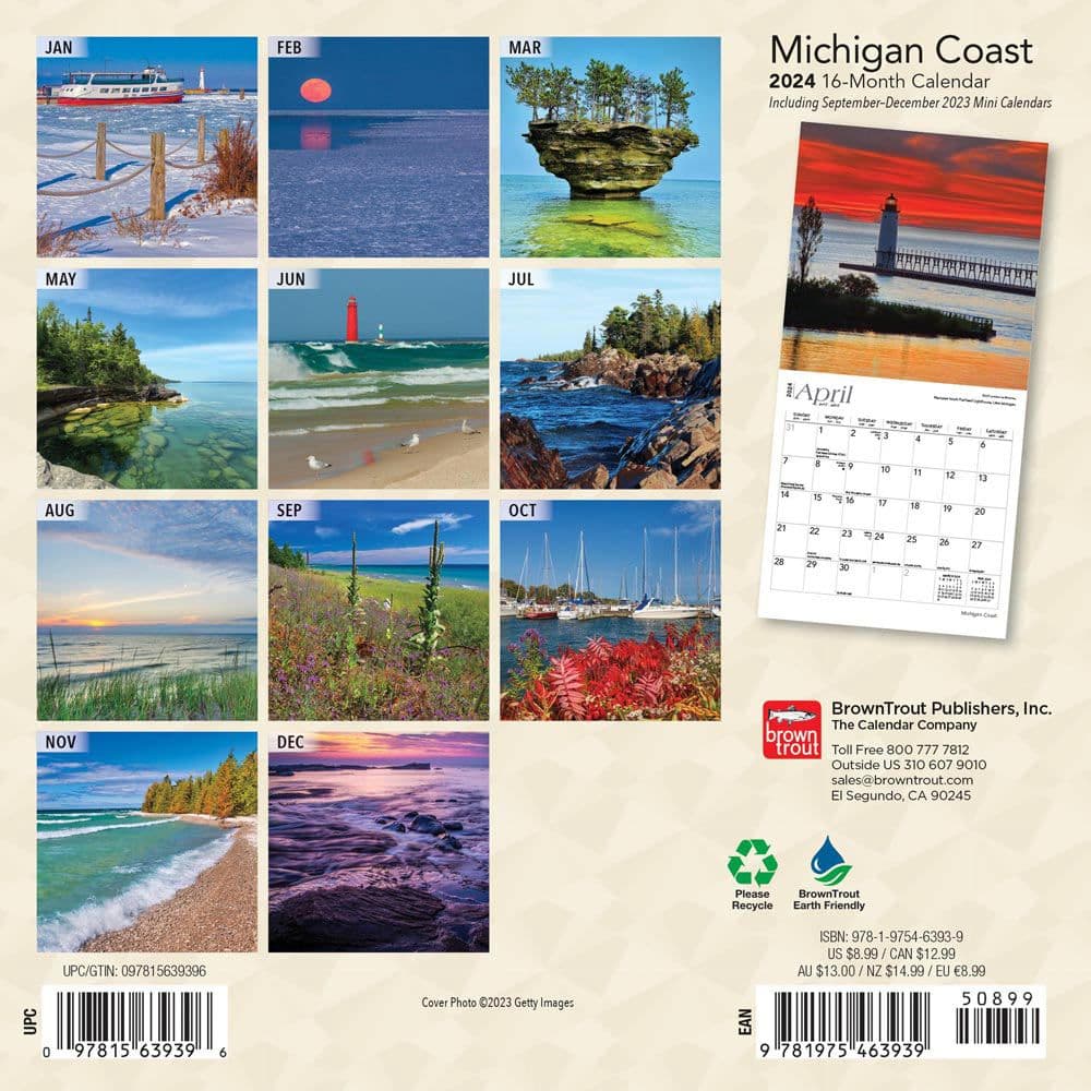 Michigan Coast 2024 Mini Wall Calendar First Alternate  Image width=&quot;1000&quot; height=&quot;1000&quot;