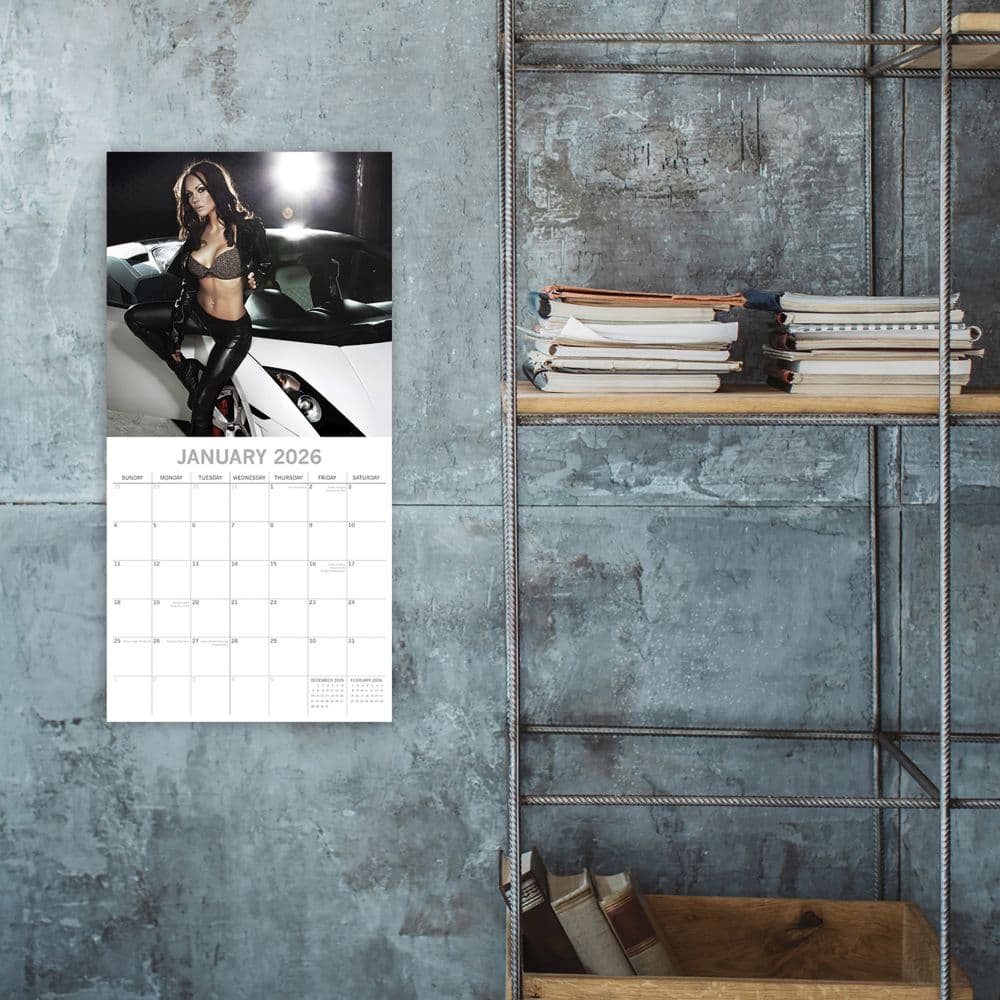 Girls and Cars 2026 Wall Calendar Second Alternate Image
