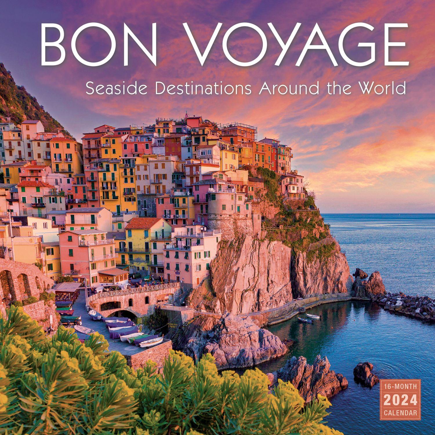 Bon Voyage Seaside Around World 2024 Wall Calendar