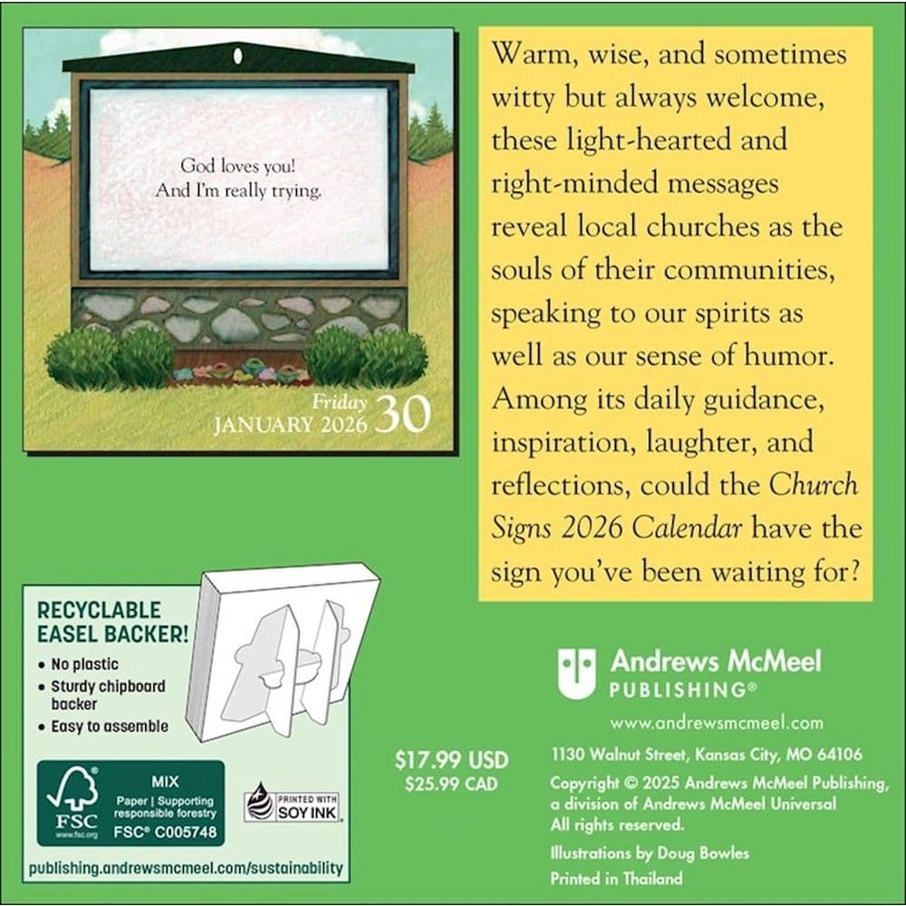 Church Signs 2026 Desk Calendar First Alternate Image