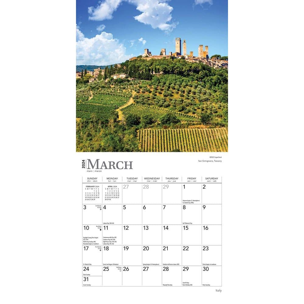 Italy 2024 Mini Wall Calendar