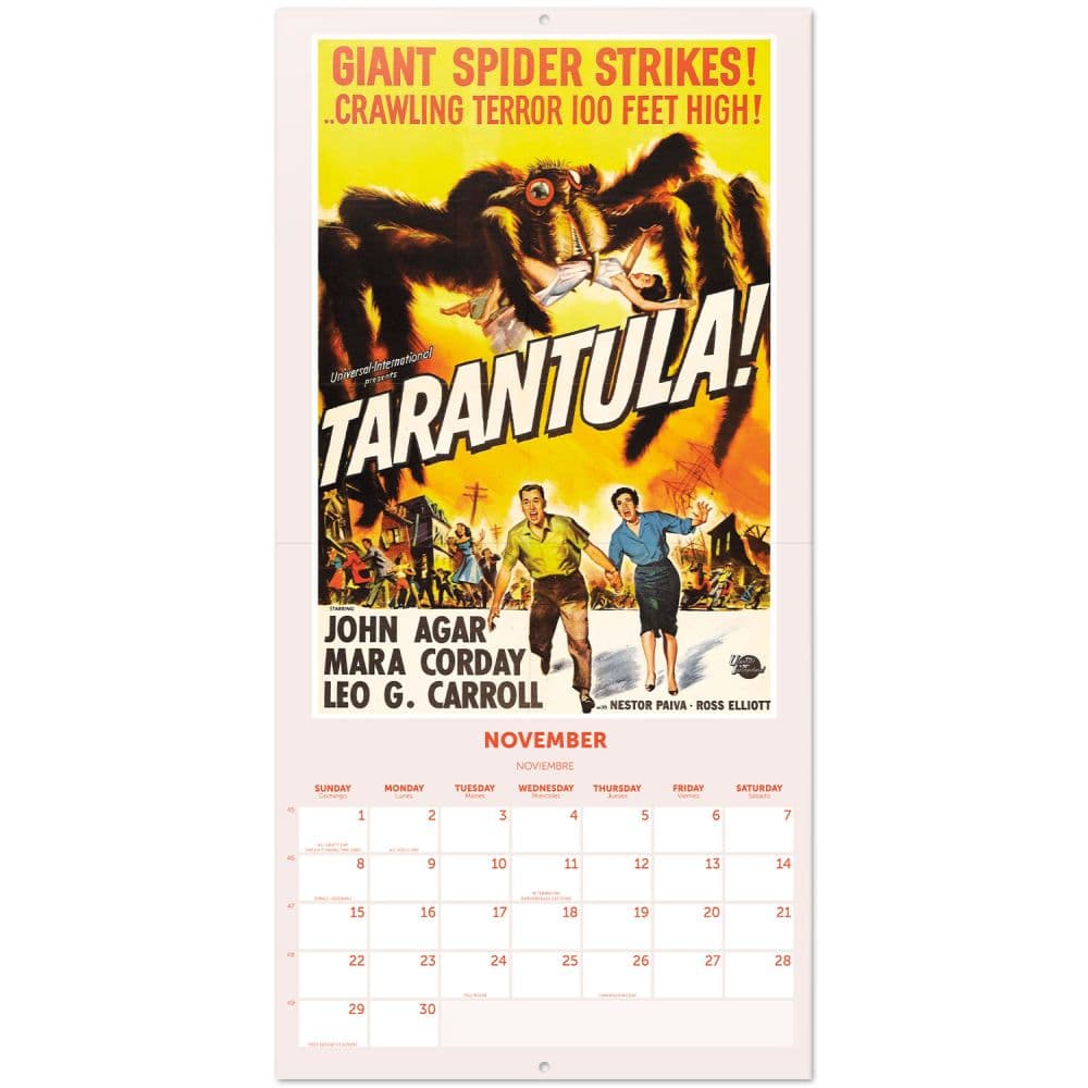 Retro Sci Fi Film Posters 2026 Wall Calendar Second Alternate Image