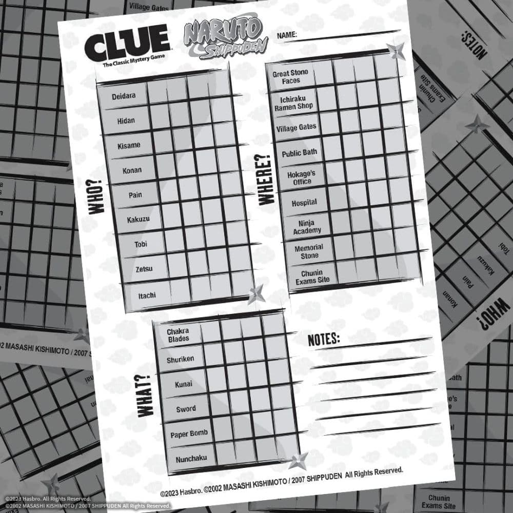 Clue Naruto Shippuden Classic Mystery Board Game Alt8