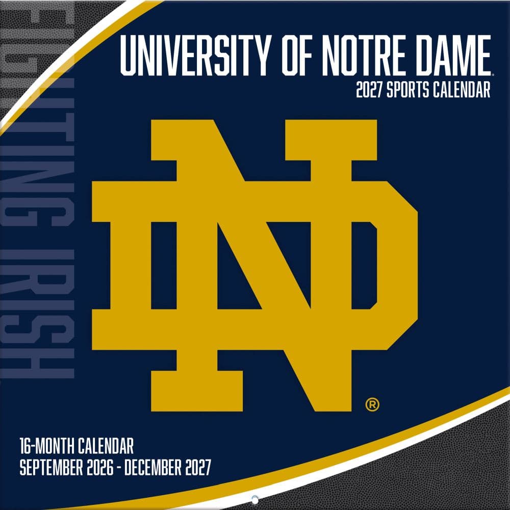 image Notre Dame Fighting Irish 2027 Wall Calendar Main Product Image