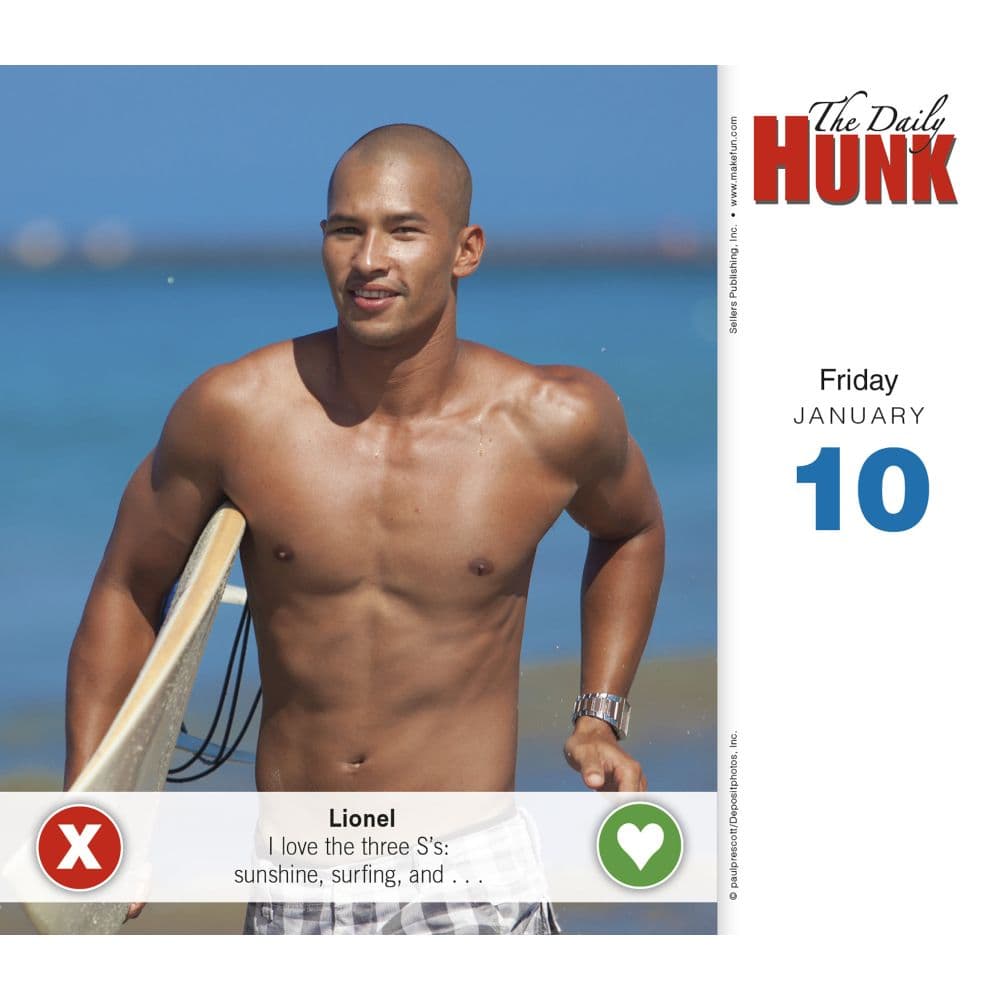 Daily Hunk Get Things Done 2025 Desk Calendar