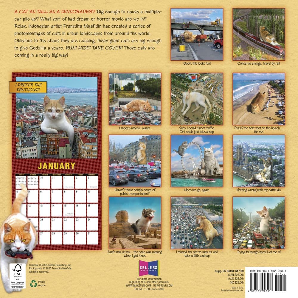 Catzilla 2026 Wall Calendar First Alternate Image