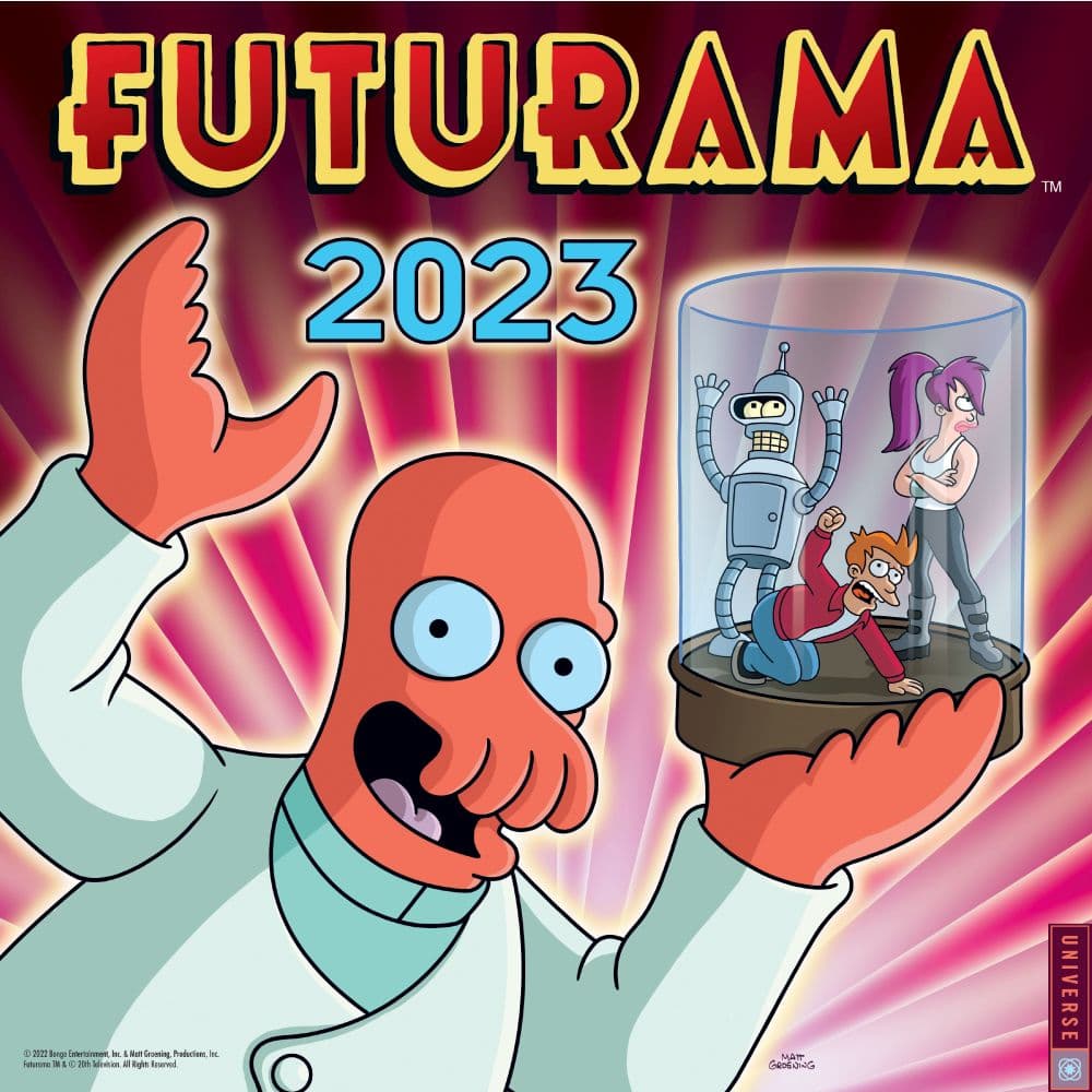 Futurama 2025 Wall Calendar Calendars For All