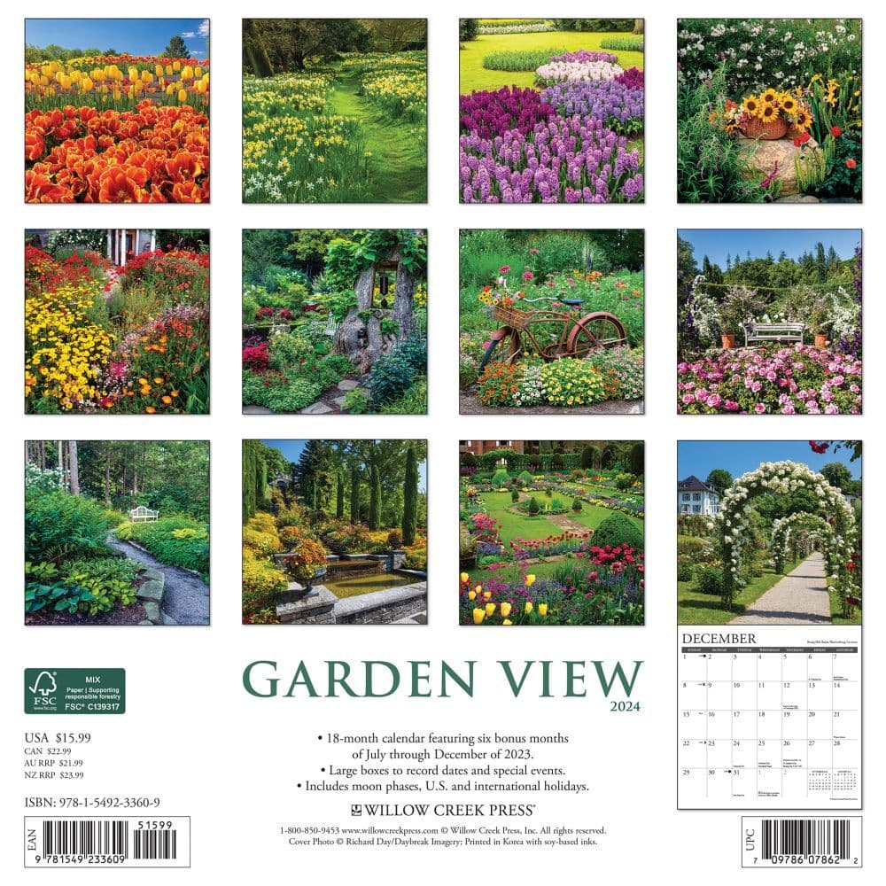 Garden View 2024 Wall Calendar