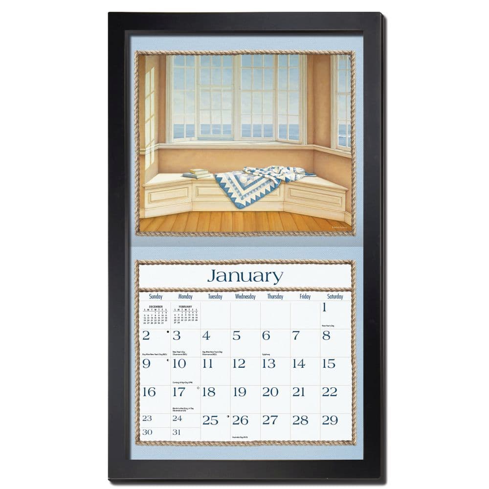 Contemporary Wall Calendar Frame Black Finish