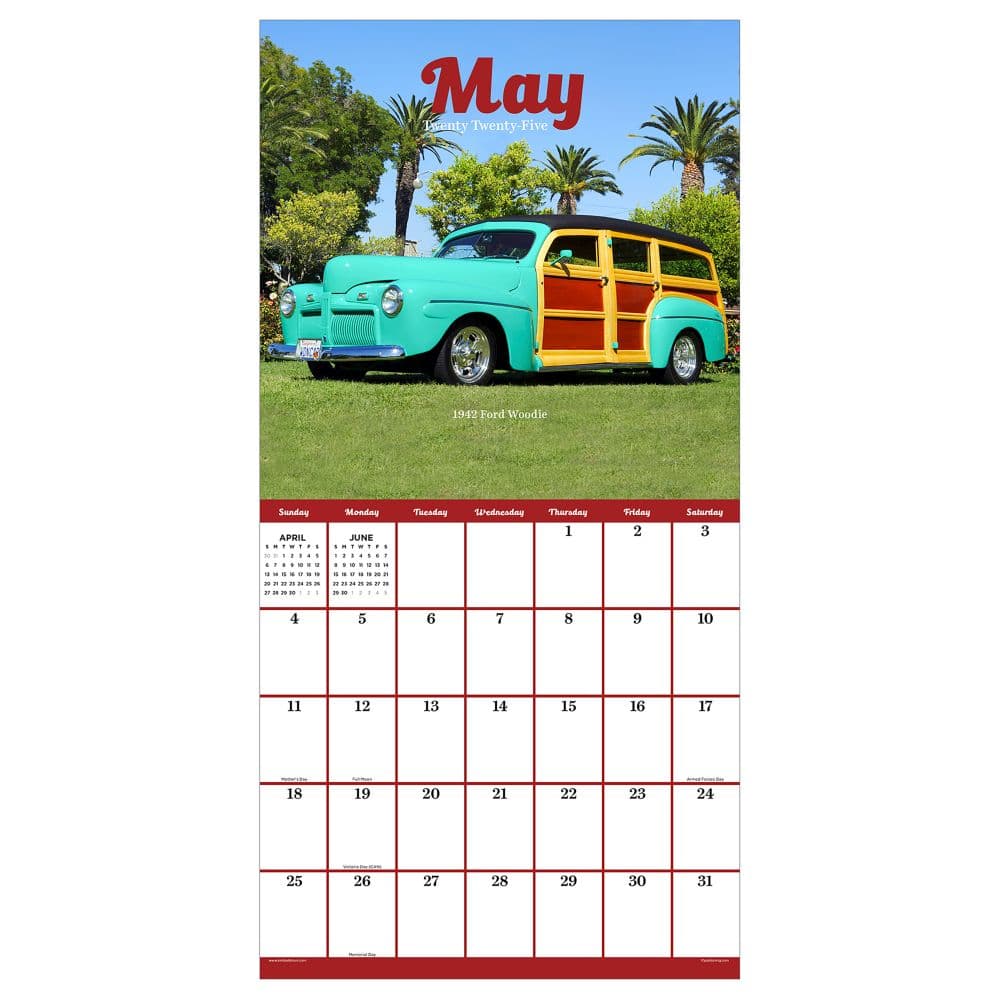 Classic Cars 2025 Wall Calendar Second Alternate Image