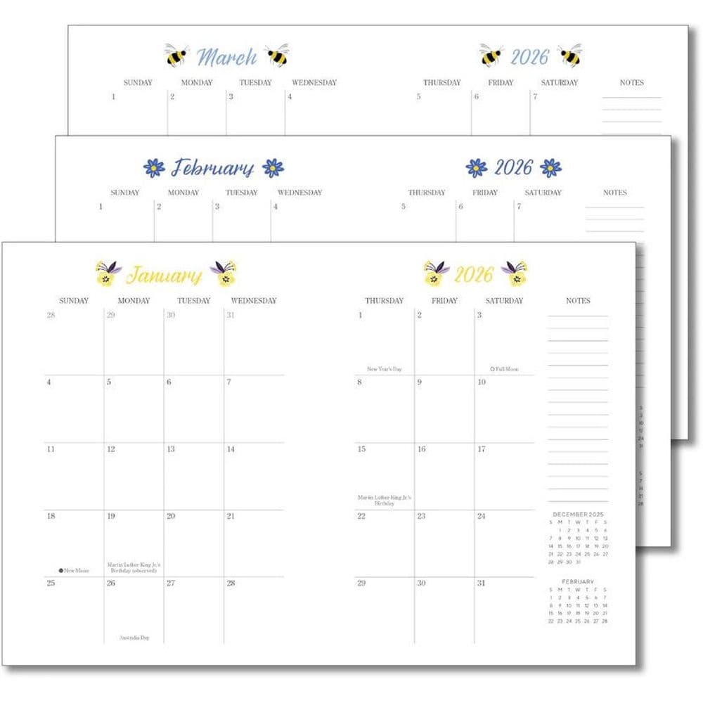 Garden Bee Weekly Softcover 2026 Planner First Alternate Image