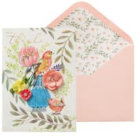 image Birds with Vase Thanks Thank You Card Main Product Image width=&quot;1000&quot; height=&quot;1000&quot;