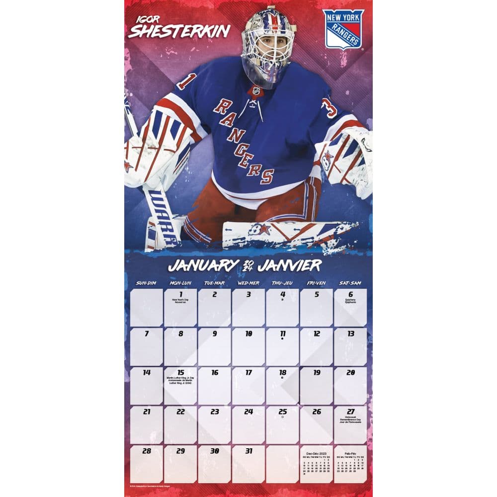 NHL Stoppers 2024 Wall Calendar