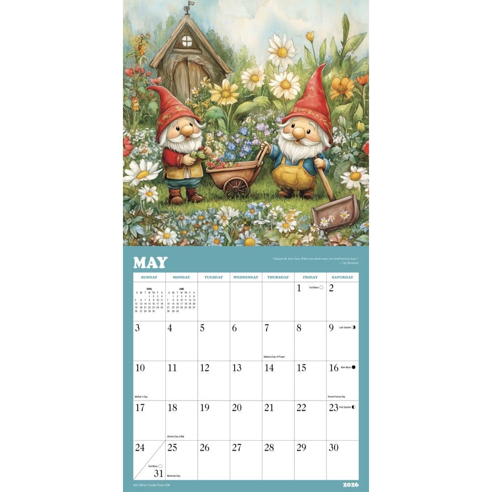 Secret Life of Gnomes 2026 Wall Calendar Second Alternate Image