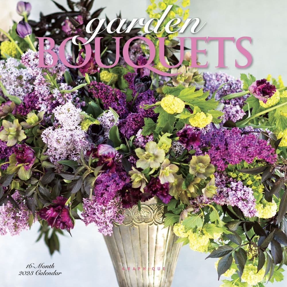 Graphique De France Garden Bouquets 2023 Mini Wall Calendar