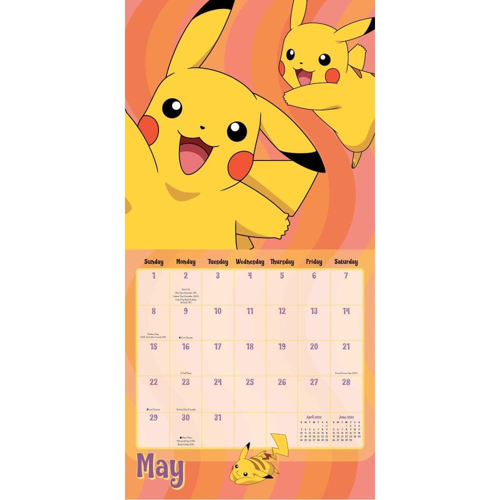 Pokemon Pikachu Party 2022 Wall Calendar - Calendars.com