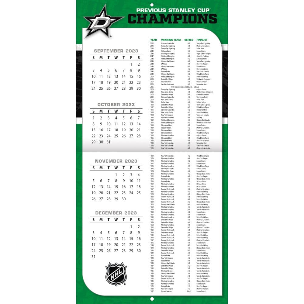 Dallas Stars 2025 Wall Calendar