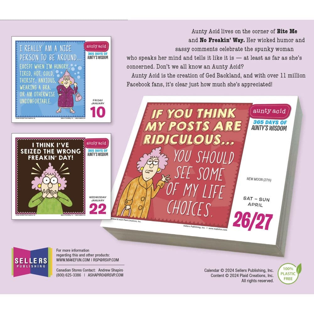 Aunty Acid 2025 Desk Calendar First Alternate Image width=&quot;1000&quot; height=&quot;1000&quot;