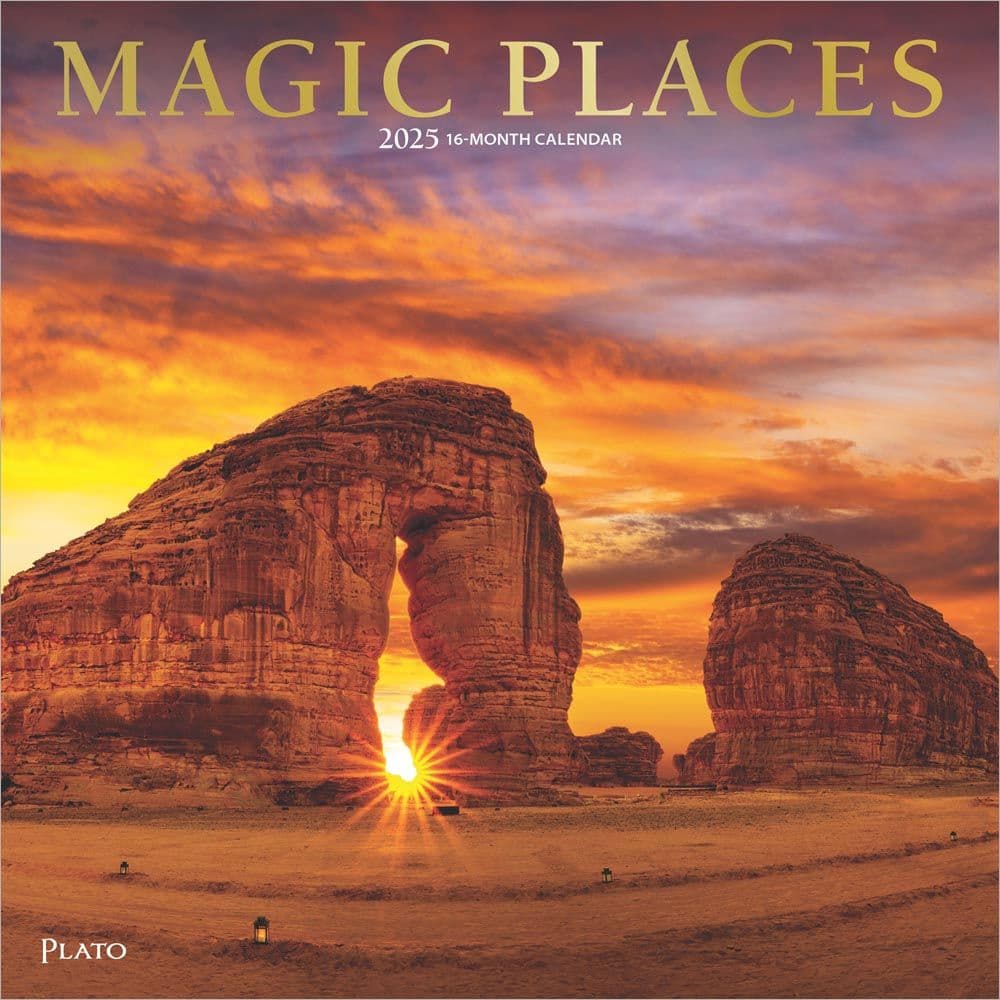 Magic Places by Plato 2025 Foil Wall Calendar Main Image
