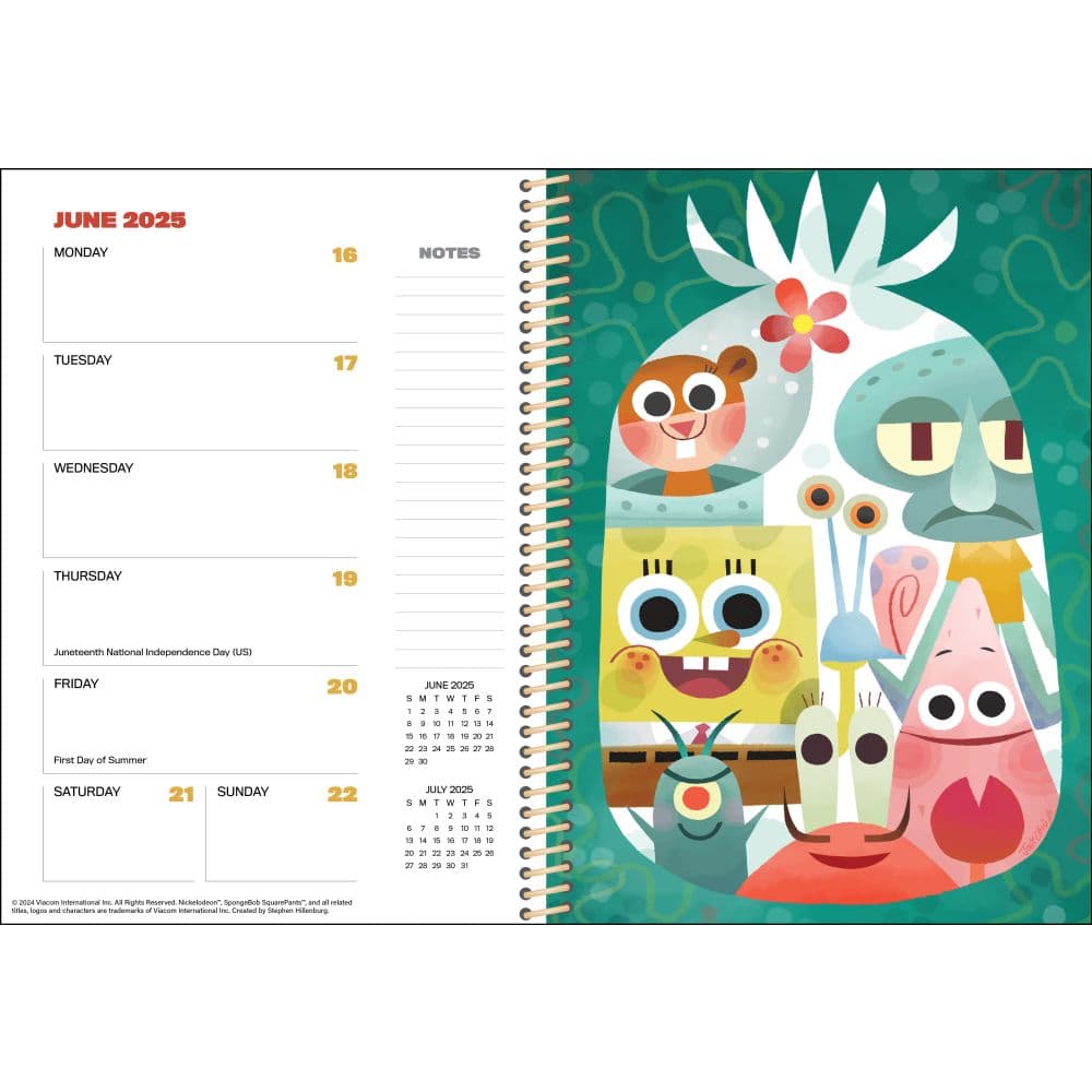 Spongebob Squarepants 2025 Planner Third Alternate Image