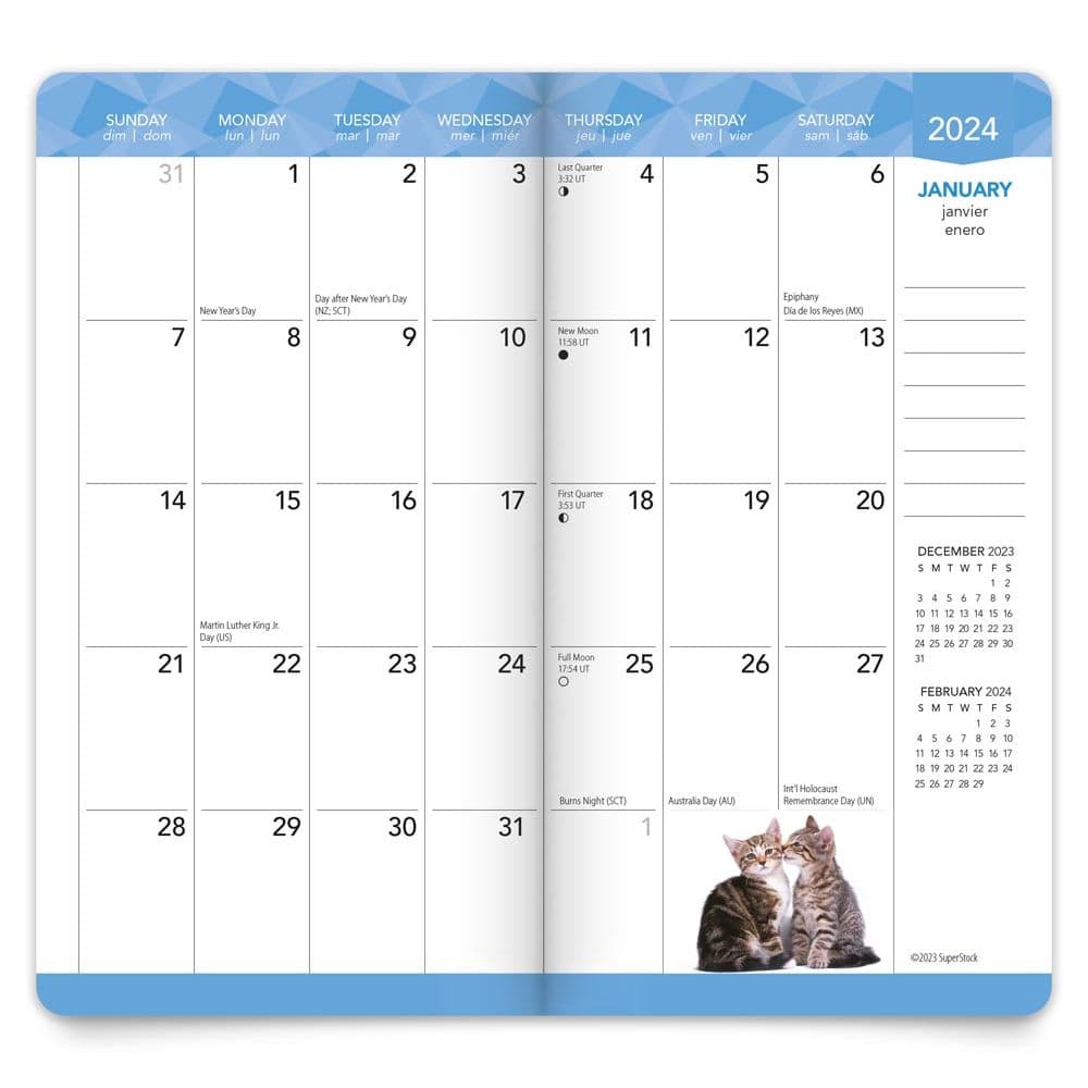 Kitten Cuddles 2 Year Pocket 2024 Planner Second Alternate Image width=&quot;1000&quot; height=&quot;1000&quot;
