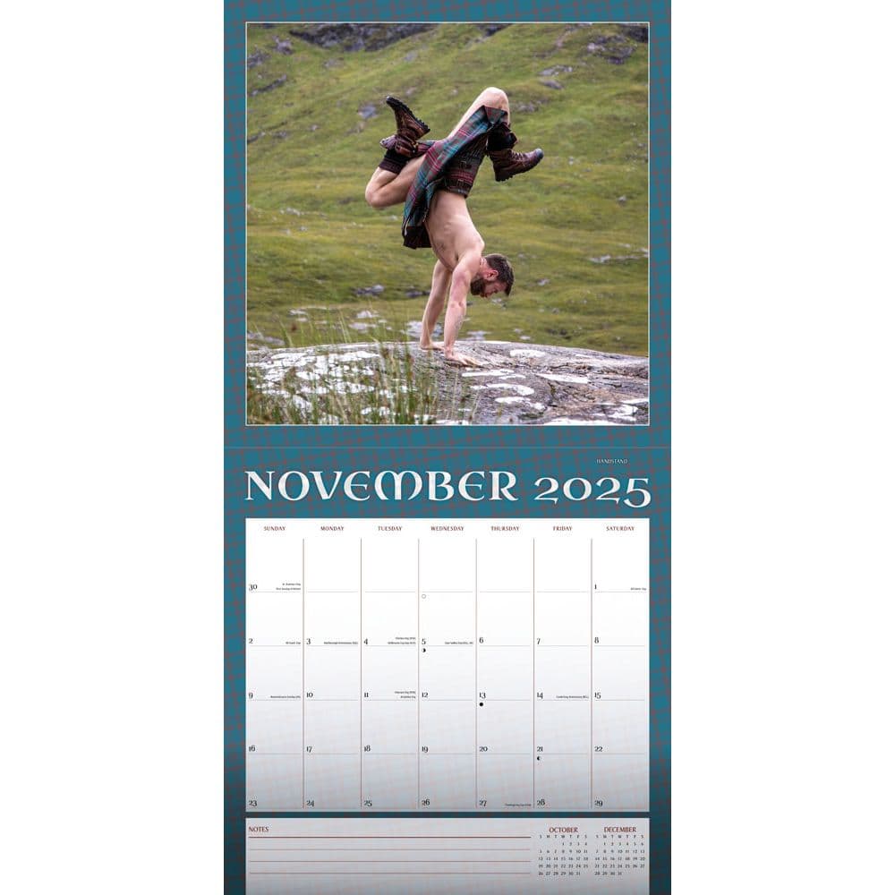 Kilted Yoga 2025 Wall Calendar Fourth Alternate Image width="1000" height="1000"