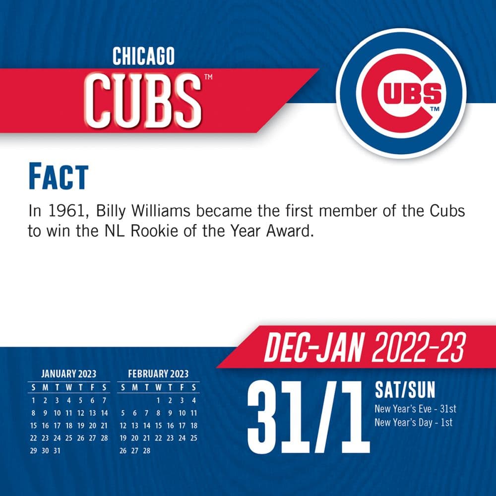 Chicago Cubs 2023 Desk Calendar - Calendars.com