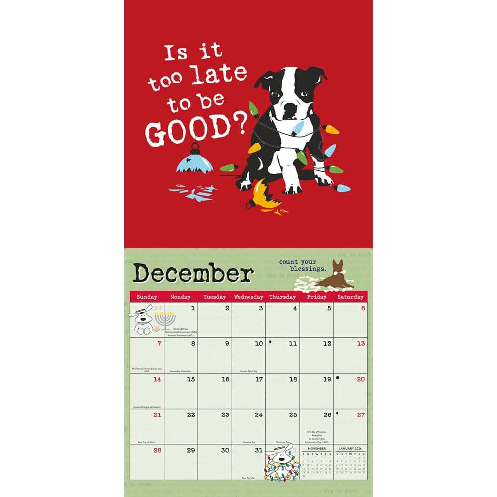 Dog is Good 2025 Wall Calendar Fourth Alternate Image width="1000" height="1000"