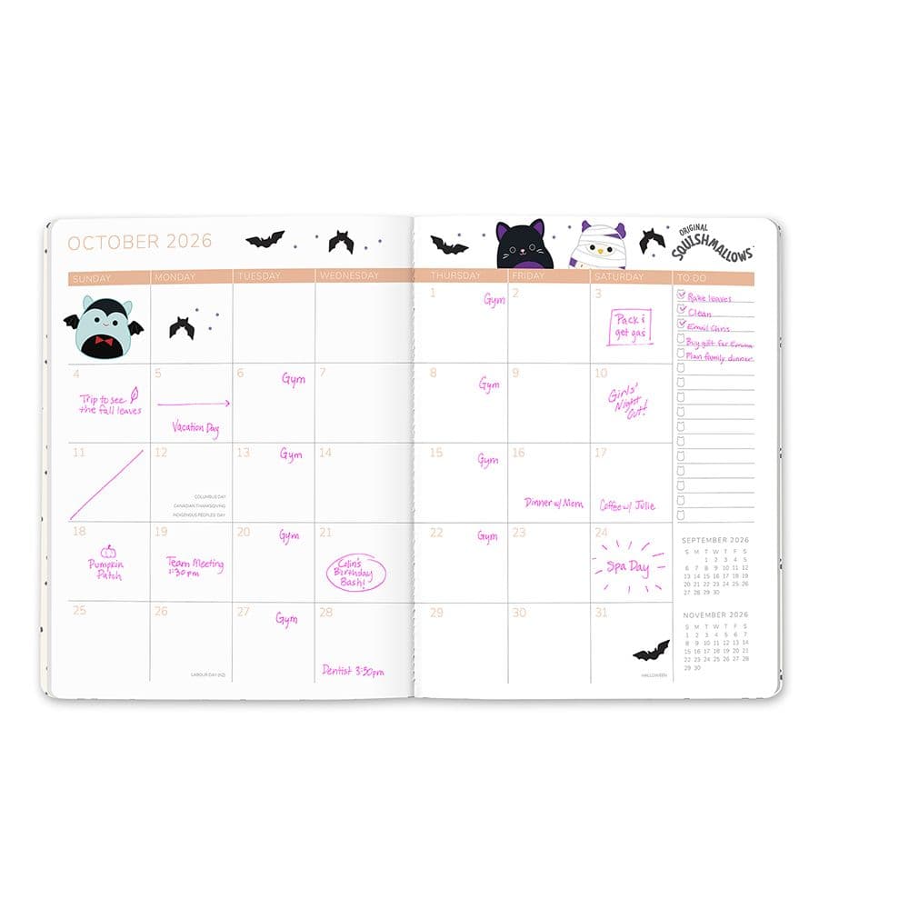 Squishmallows Monthly 2026 Planner Second Alternate Image