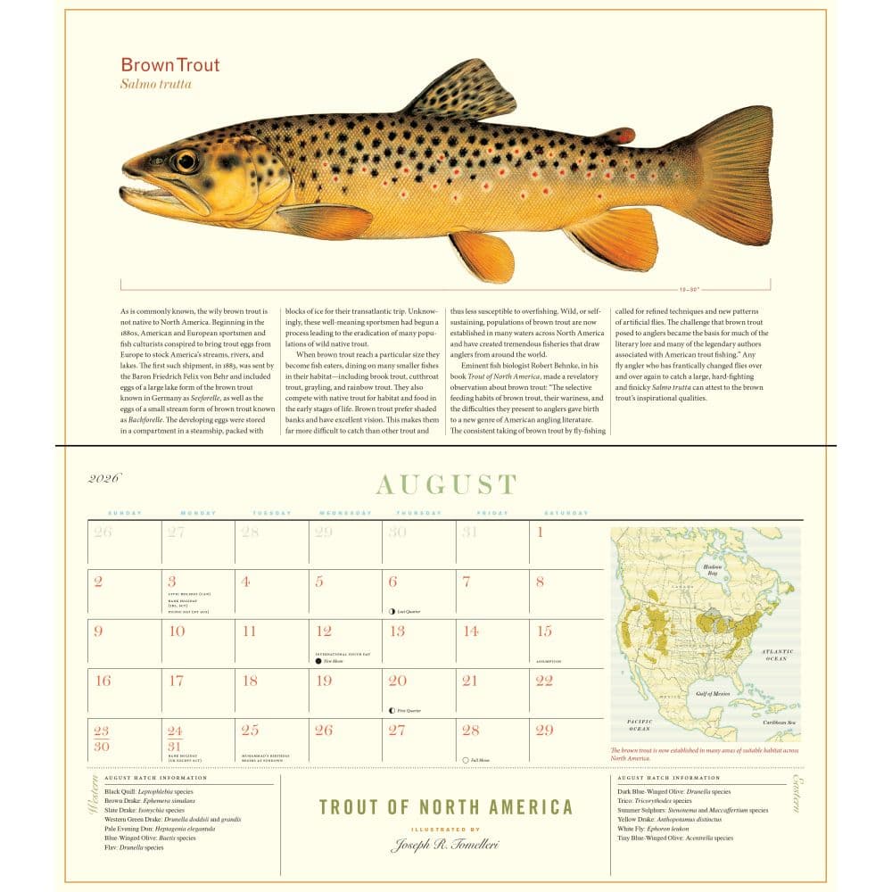 Trout of North America 2026 Wall Calendar Third Alternate image