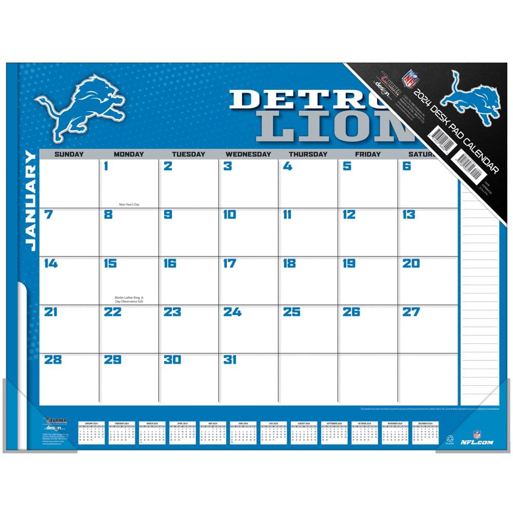 NFL Detroit Lions 2024 Desk Pad