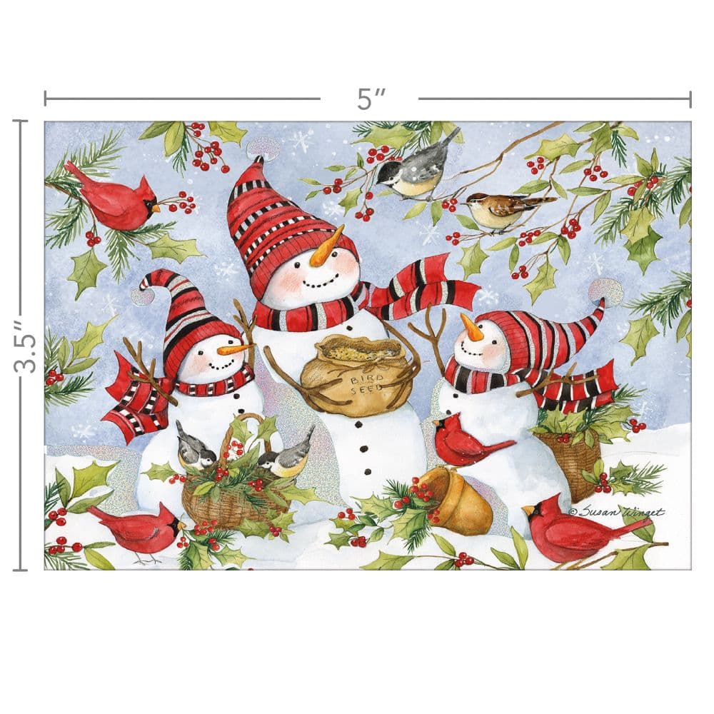 Jolly Snowmen by Susan Winget Petite Christmas Cards Alt4