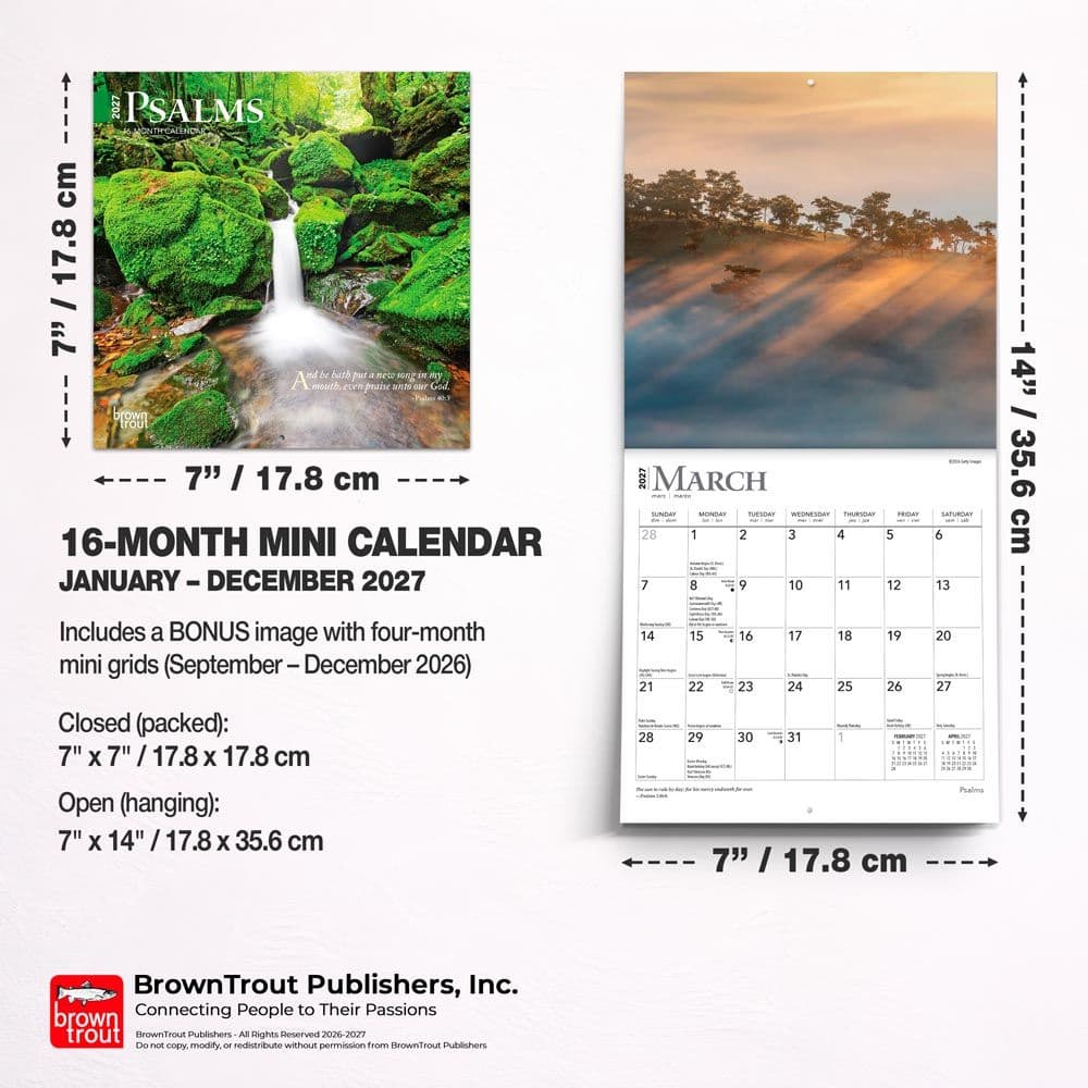 Psalms 2027 Mini Wall Calendar Sixth Alternate Image