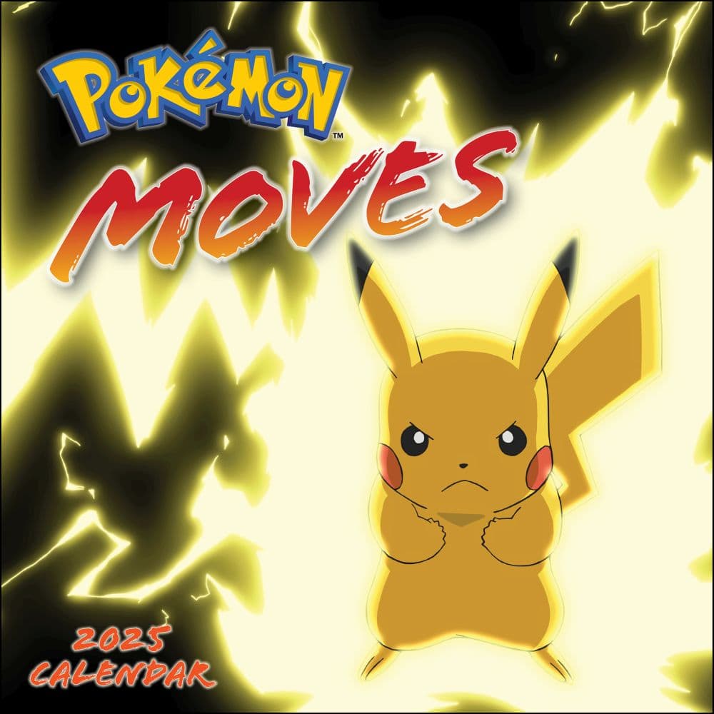 Pokemon Moves 2025 Wall Calendar Main Product Image width=&quot;1000&quot; height=&quot;1000&quot;