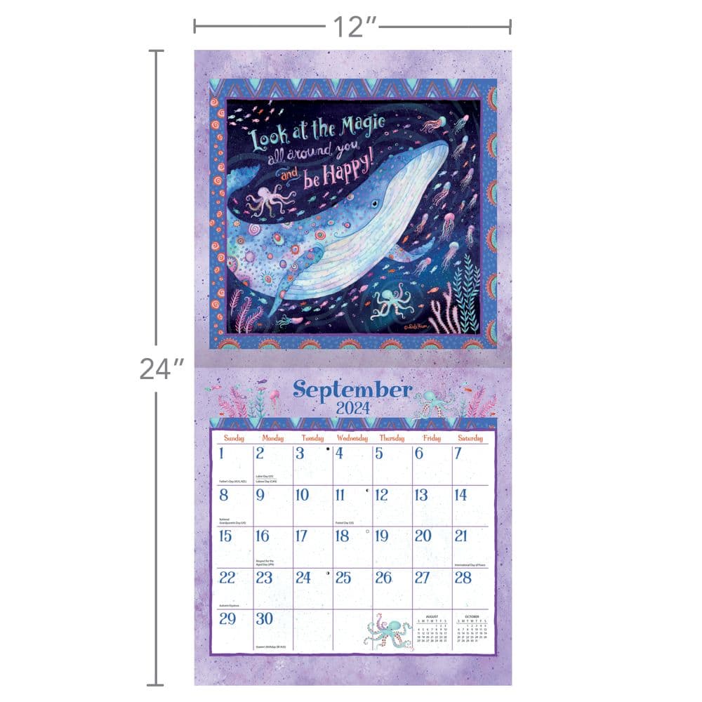 Simply Grateful 2024 Wall Calendar