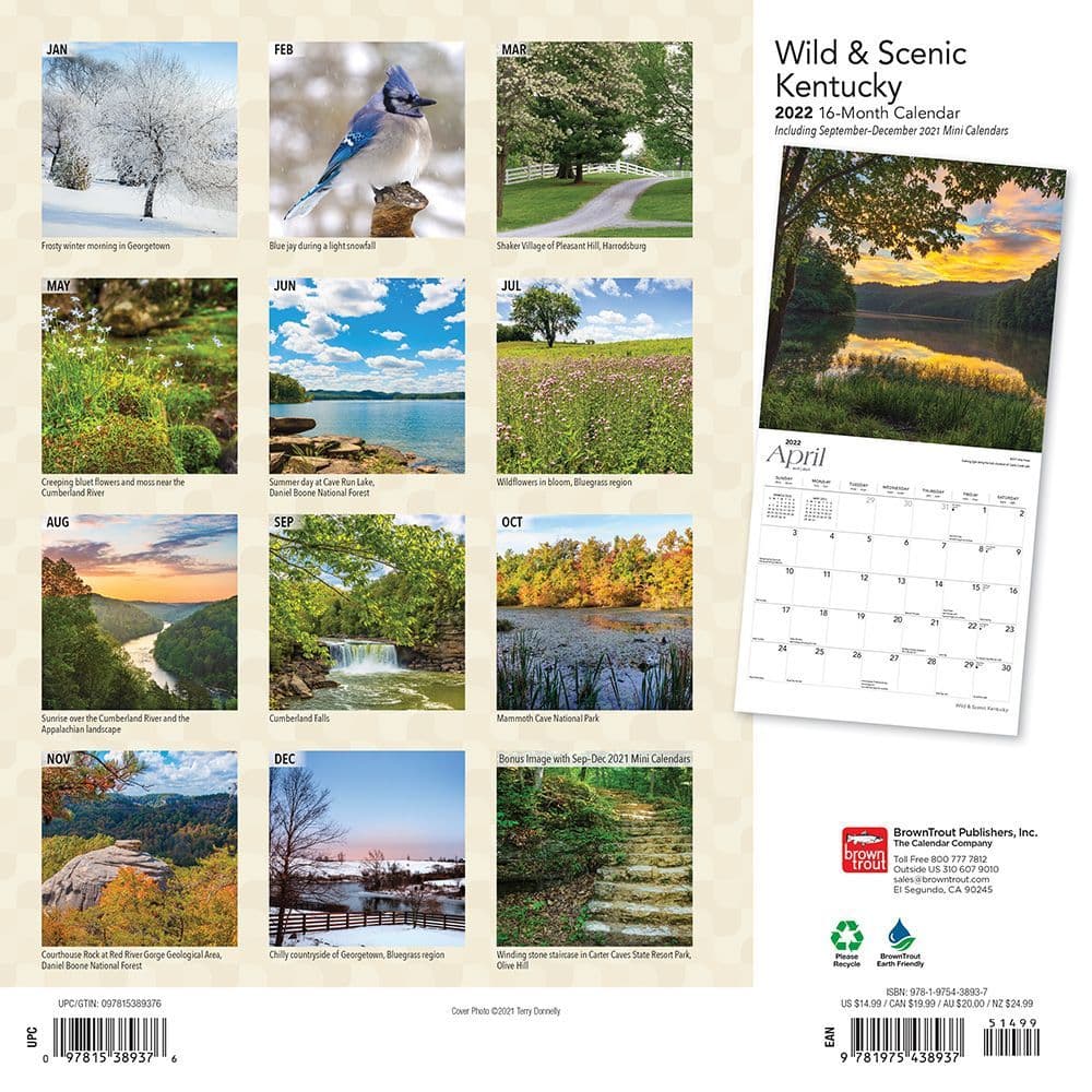 Kentucky Wild And Scenic 2022 Wall Calendar - Calendars.com