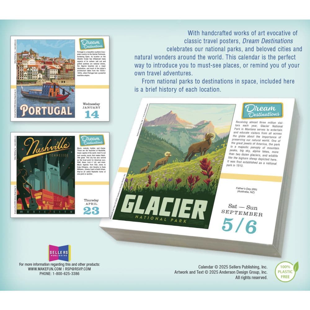 Dream Destinations 2026 Desk Calendar First Alternate Image