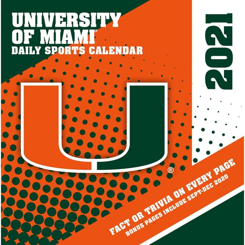 Miami Hurricanes Desk Calendar