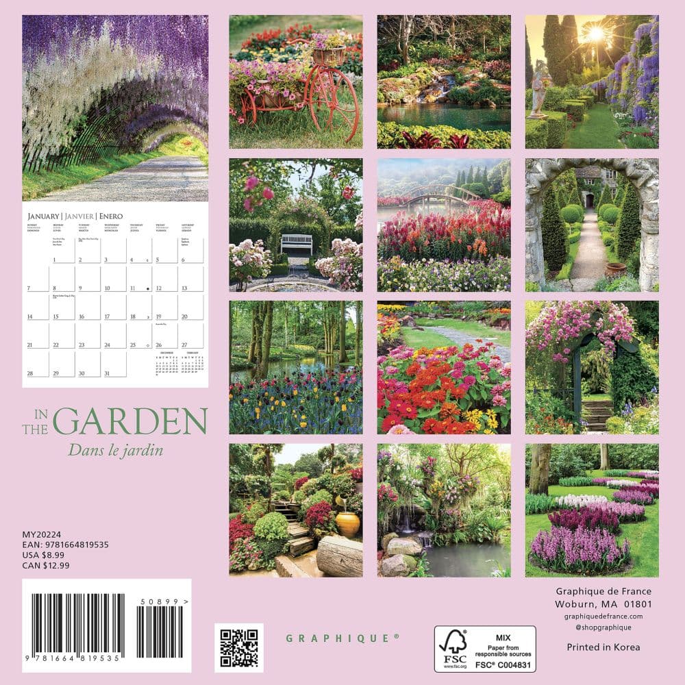 Garden In the Garden 2024 Mini Wall Calendar Alternate Image 1